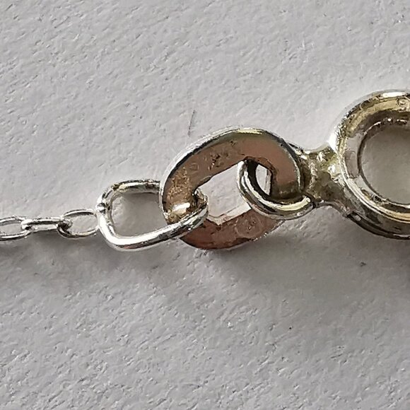 Sterling Silver Blue Topaz pendant on Sterling Chain - Picture 8 of 13